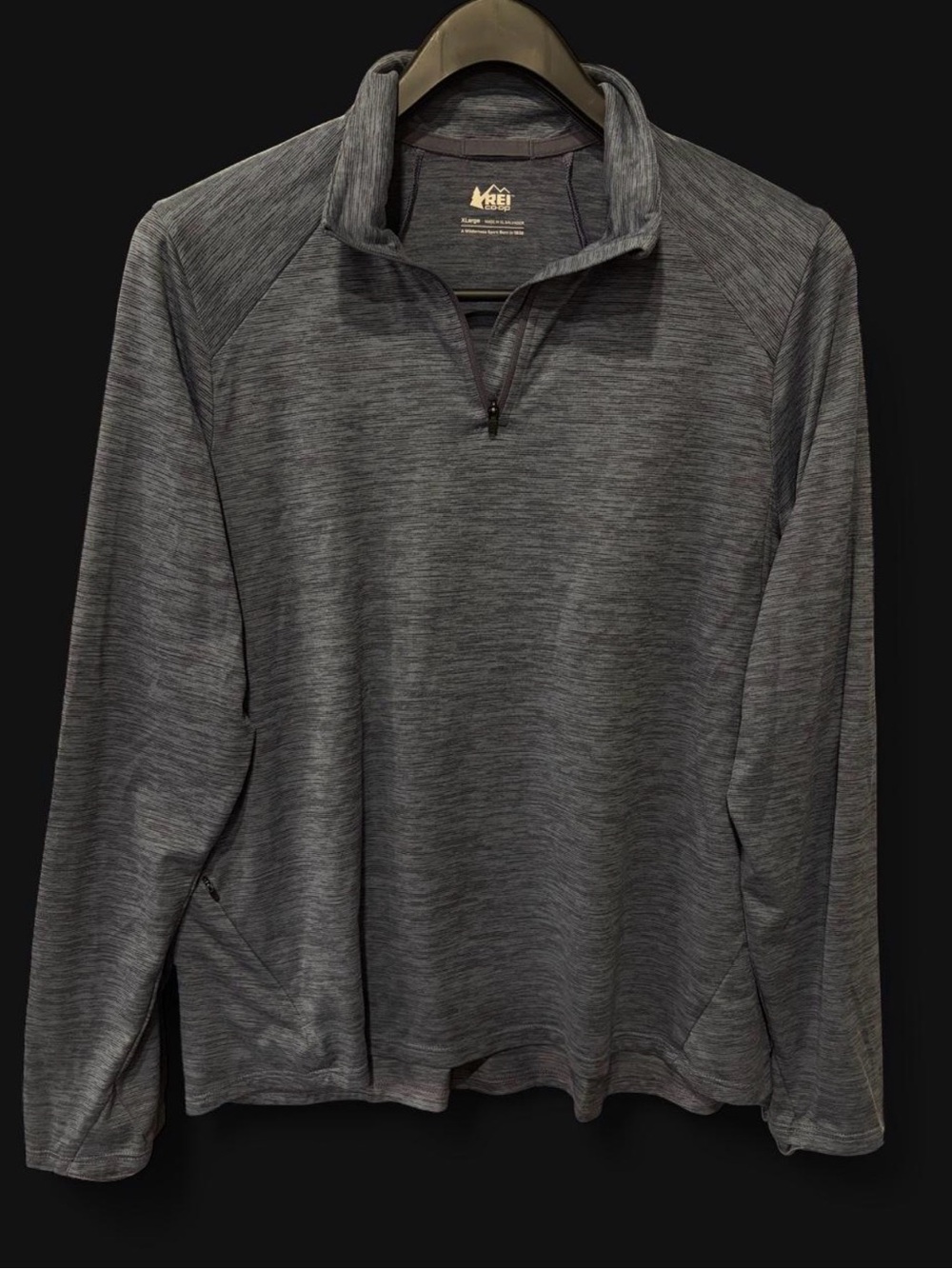 REI Co-op Heather Gray Half-Zip Pullover
